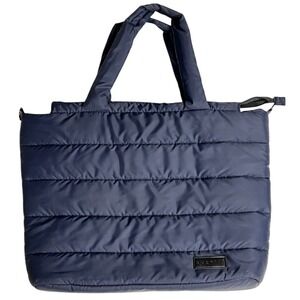 Navy Puffer Tote Bag